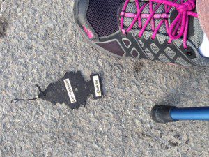 The day after injuring my ankle and knee, I saw this car deodorant tag in a parking lot. I didn't think it was funny.