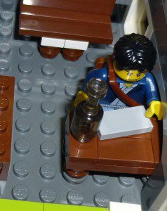 I was so busy with my manuscript at the workshop that I didn't take any pictures. Here's my Lego guy writing instead.