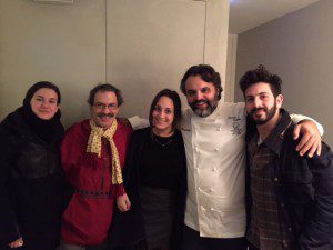 The family poses with Marco Stabile, the chef behind Ora d'Aria. He looks like my image of the artist in Jandy Nelson's I'll Give You the Sun.