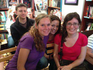 Basking in Secret Gardener love from Cordelia Jensen (left), Laurie Morrison (center), and Val Howlett (right)
