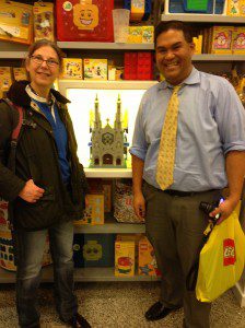 With Sid Dinsay (brickplate) and his St. Patbrick's Cathedral at the Lego Store in Rockefeller Center