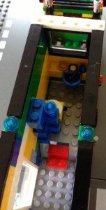For nervous performers, the interior of the Trio Elétrico has a bathroom at the opposite end from the staircase to the stage.