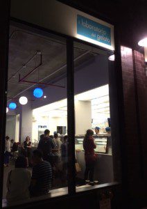 The Laboratorio del Gelato doesn't have a menu. You have to go inside to see which of their more than 100 flavors are available.